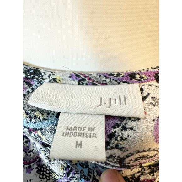 J. Jill Womens Adara Violet Paisley Wrap Back Shirt Size Medium - Picture 3 of 7